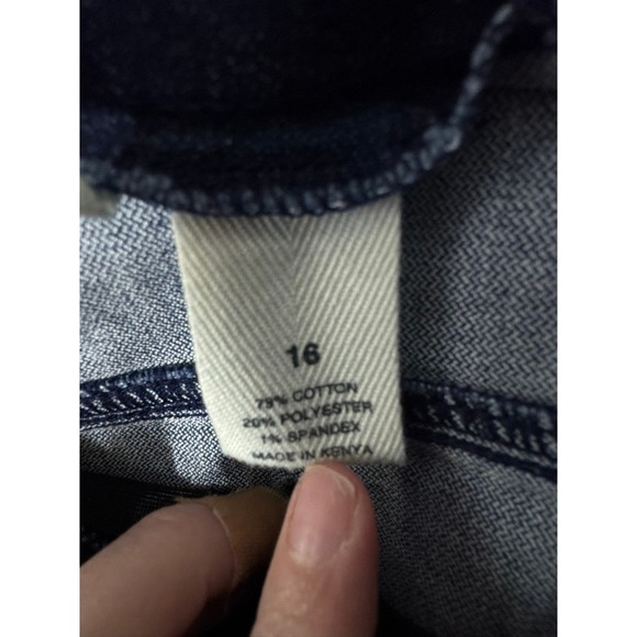 Westbound Women's Blue Denim Cropped Capri Pants Lace‎ Up Hem Size 16 - Picture 5 of 11